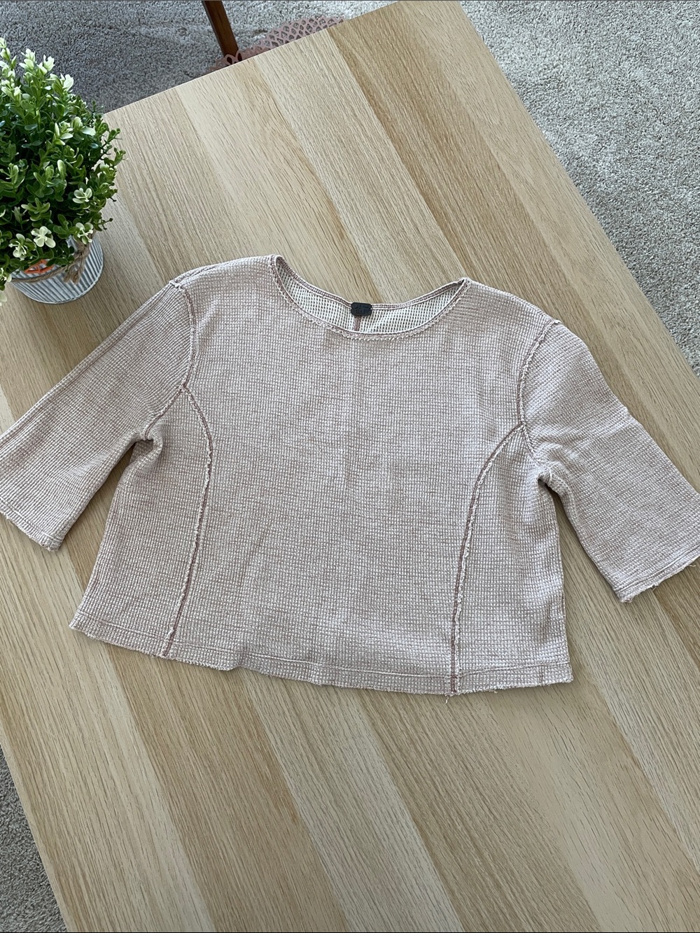 We The Free Women's Light Beige Crop Top